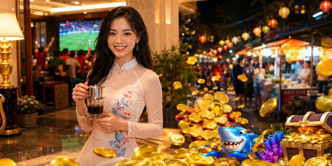 Người dùng tại Hà Nội truy cập pkwin trên điện thoại trong quán cà phê buổi sáng